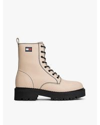 Tommy Hilfiger - Botas De Media Caña De Piel Con Cordones - Lyst