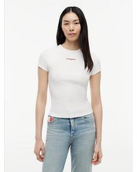 Tommy Hilfiger - Logo Ribbed Slim T-Shirt - Lyst