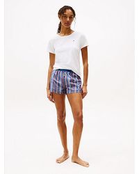 Tommy Hilfiger - Hilfiger Monotype Pyjama Mit T-Shirt Und Shorts - Lyst