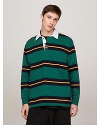 Tommy Hilfiger - Rugby Stripe Casual Long Sleeve Polo - Lyst