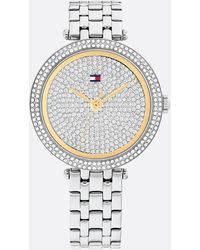 Tommy Hilfiger - Crystal-embellished Dial Gold-plated Bracelet Watch - Lyst