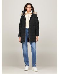 Tommy Hilfiger - Semi-shine Water Repellent Hooded Down Coat - Lyst