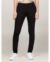 Tommy Hilfiger - Nora Mid Rise Skinny Fit Black Jeans - Lyst