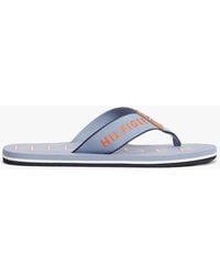 Tommy Hilfiger - Logo Embroidery Webbing Strap Flip-Flops - Lyst