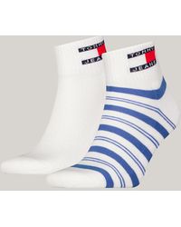 Tommy Hilfiger - 2-pack Stripe Logo Ankle Socks - Lyst