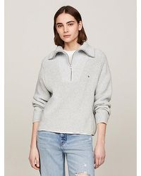 Tommy Hilfiger - Relaxed Fit Pullover mit Perlfangmuster - Lyst