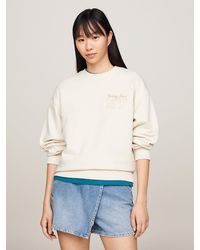 Tommy Hilfiger - Essential Logo Embroidery Relaxed Fit Sweatshirt - Lyst