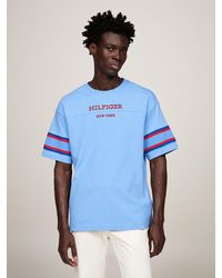 Tommy Hilfiger - Hilfiger Monotype Stripe Sleeves T-shirt - Lyst