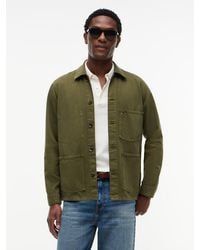 Tommy Hilfiger - Washed Flag Embroidery Denim Chore Jacket - Lyst