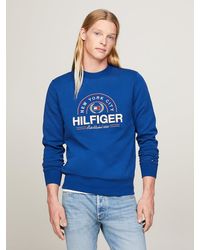 Tommy Hilfiger - Flag Icon Graphic Regular Fit Sweatshirt - Lyst