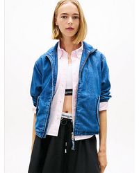 Tommy Hilfiger - Zip-Thru Chambray Denim Jacket - Lyst