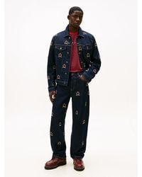 Tommy Hilfiger - Jaimie Embroidery Relaxed Straight Leg Jeans - Lyst