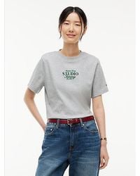Tommy Hilfiger - Logo Interlock Knit Crew Neck T-Shirt - Lyst