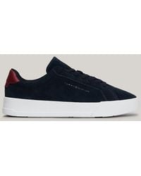 Tommy Hilfiger - Suede Court Trainers - Lyst