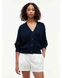 Tommy Hilfiger - Cable Knit Oversized V-Neck Cardigan - Lyst
