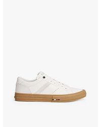 Tommy Hilfiger - Leren Sneaker Met Gemengde Texturen - Lyst