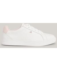 Tommy Hilfiger - Flag Leather Court Trainers - Lyst