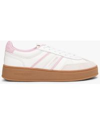 Tommy Hilfiger - The Greenwich Leather Mixed Texture Platform Trainers - Lyst