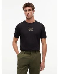 Tommy Hilfiger - Tonal Logo Embroidery Interlock Knit T-Shirt - Lyst