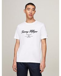 Tommy Hilfiger - Exclusive Jersey-T-Shirt mit Script-Logo - Lyst
