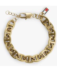 Tommy Hilfiger - Plated Flag Mariner Chain-Link Bracelet - Lyst