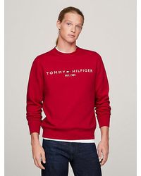Tommy Hilfiger - Regular Fit Sweatshirt mit aufgesticktem Logo - Lyst