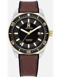 Tommy Hilfiger - Th Monogram Leather Strap Watch - Lyst
