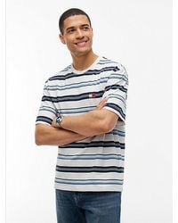 Tommy Hilfiger - Badge Stripe Oversized Jersey T-Shirt - Lyst