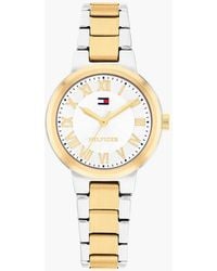Tommy Hilfiger - Two-Tone-Plated Chain-Link Watch - Lyst