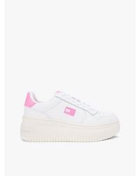 Tommy Hilfiger - Fine Cleat Platform Basketball Trainers With Leather - Lyst