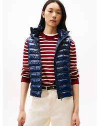 Tommy Hilfiger - Getailleerde Waterafstotende Donsbodywarmer - Lyst