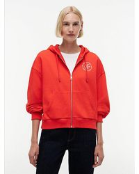 Tommy Hilfiger - Logo Embroidery Zip-Thru Hoody - Lyst