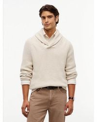 Tommy Hilfiger - Shawl Collar Relaxed Rib Knit Jumper - Lyst
