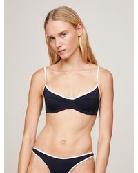 Tommy Hilfiger - Th Essential Contrast Piping Balconette Bikini Top - Lyst