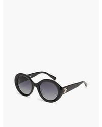 Tommy Hilfiger - Logo Temple Round Sunglasses - Lyst
