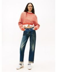 Tommy Hilfiger - Jeans Slim Fit Dritti A Vita Media - Lyst