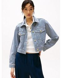 Tommy Hilfiger - Chaqueta Vaquera Oversize Con Logo - Lyst