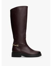 Tommy Hilfiger - Leder-Reitstiefel Mit Th-Monogramm-Horsebit - Lyst