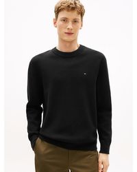 Tommy Hilfiger - Flag Embroidery Crew Neck Relaxed Jumper - Lyst