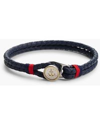 Tommy Hilfiger - Plated Nautical Charm Leather Bracelet - Lyst