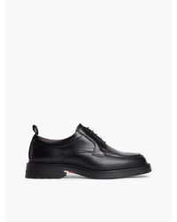 Tommy Hilfiger - Leren Derby Schoen Met Reliëfvlag - Lyst