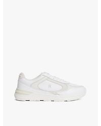 Tommy Hilfiger - Leren Sneaker Met Profielzool En Th-Monogram - Lyst