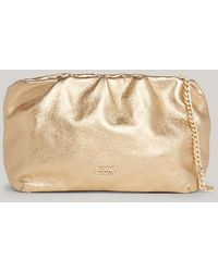 Tommy Hilfiger - Luxe Leather Metallic Crossover Bag - Lyst