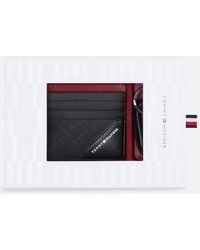 Tommy Hilfiger - Leather Card Holder And Key Fob Gift Set - Lyst