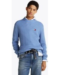 Tommy Hilfiger - Pullover A Coste Con Distintivo Tommy - Lyst