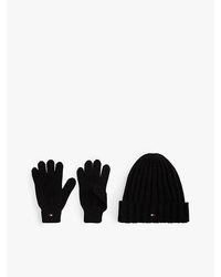 Tommy Hilfiger - Flag Embroidery Beanie And Gloves Gift Set - Lyst
