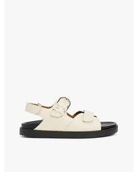 Tommy Hilfiger - Leren Sandaal Met Profielzool En Th-Monogram - Lyst