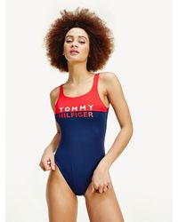 Tommy Hilfiger Colour-blocked Badpak - Rood