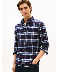 Tommy Hilfiger - Chemise À Carreaux En Coton Oxford Brossé - Lyst