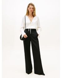 Tommy Hilfiger - Wool Blend Flared Tuxedo Trousers - Lyst